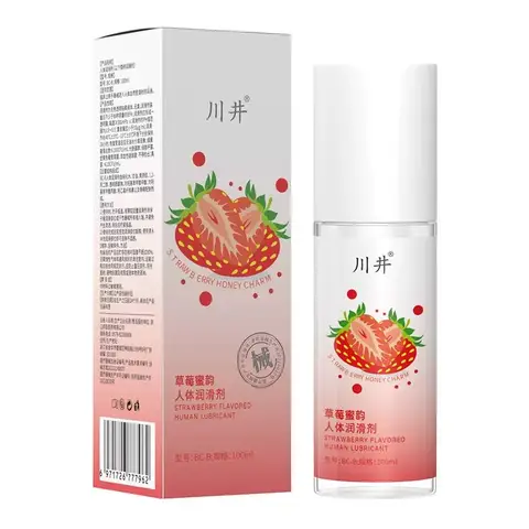 Strawberry Flavored Personal Lubricant 100ml Smooth Water Based Intimate Lube for Couples Long Lasting Easy Clean Up Discreet