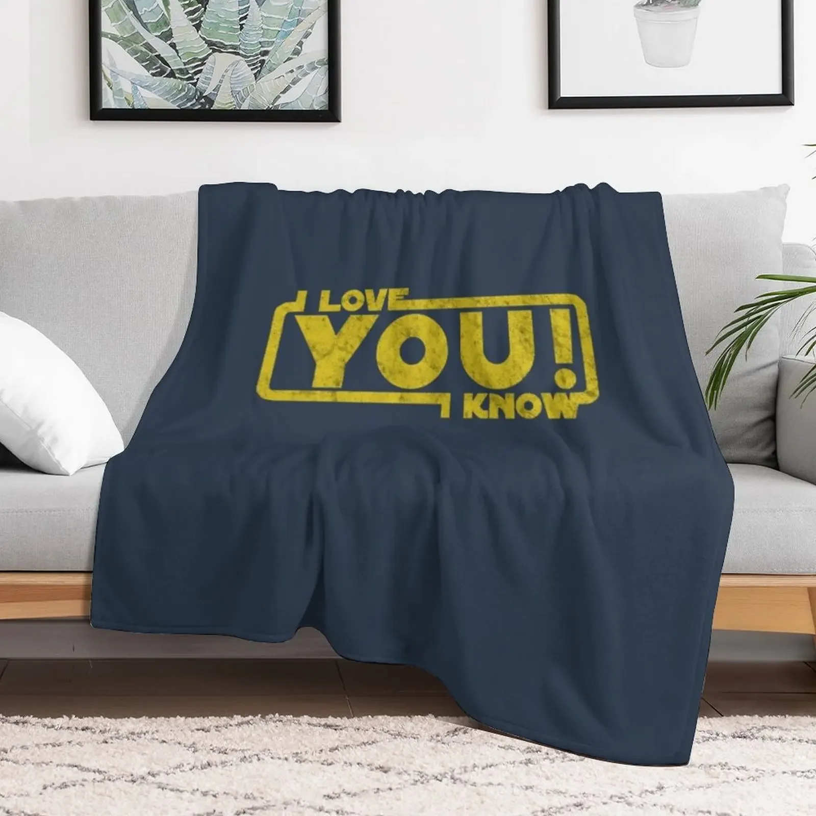 i love you i know movie quote Leia Han Blockbuster Throw Blanket warm winter Decorative Throw Extra Large Throw Blankets