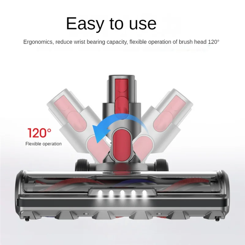 

Сменная вакуумная насадка A56T для Dyson V15 V11 V10 V8 V7, насадка для твердого пола, электрическая насадка для щетки для пола с 5 светодиодами