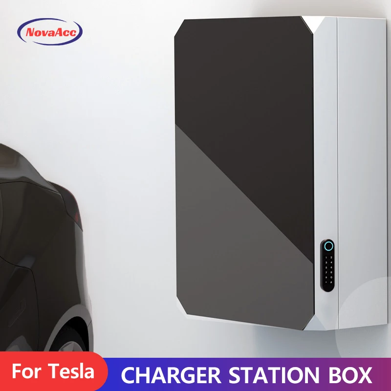 NovaAcc-caja de estación de carga para Tesla, Conector de pared, organizador de cables para interior y exterior, accesorios de carga Highland