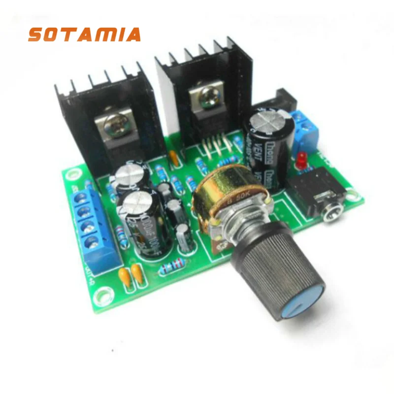 SOTAMIA Mini TDA2030 Power Amplifier Audio Board 2*15W 2.0 Stereo Amplifiers DC/AC12V DIY Sound System Speaker Home Theater