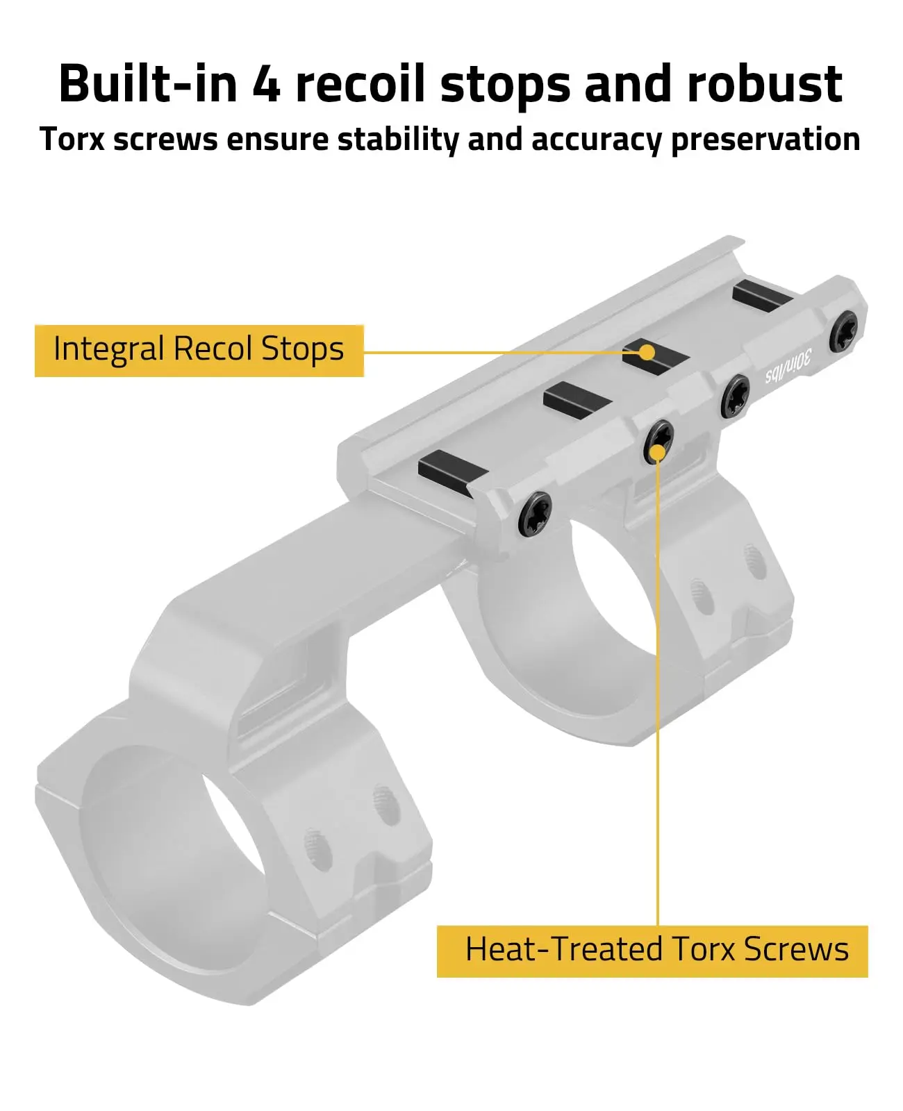 

34MM Cantilever Scope Mounts 20 MOA Picatinny Offset Dual Ring One-Piece Precision Hunting Scope Mount