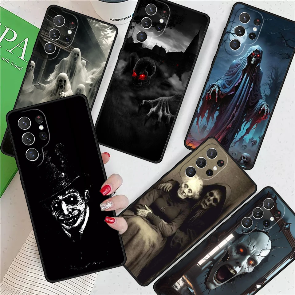 Halloween Scary Monster For Samsung Galaxy S24 Ultra S21 S22 S8 S9 S10E Note 10 20 Plus FE S23 Phone case Cover Coque