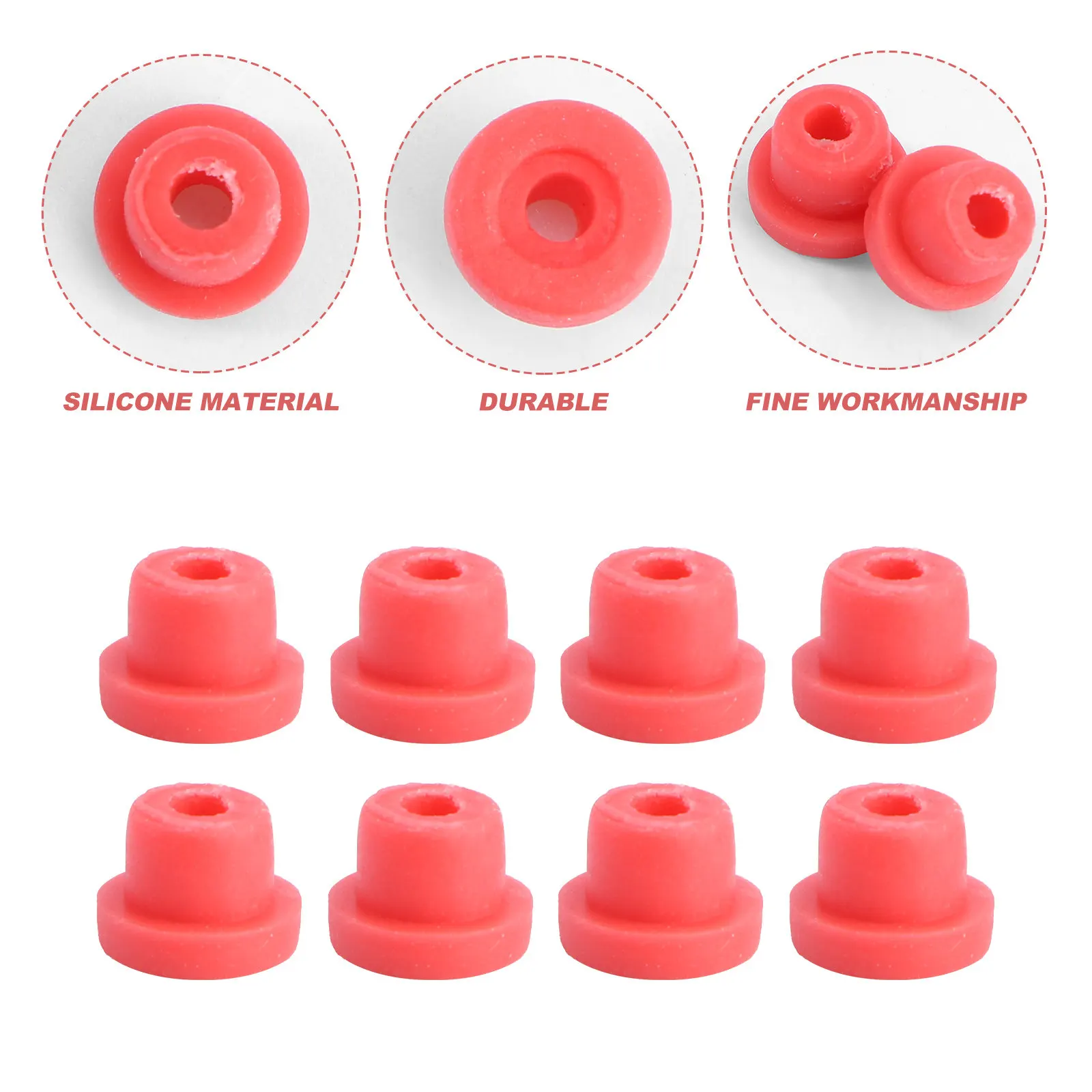 100Pcs Silicone Needle Grommets Tattoo Pin Cushion for Coil Machines Tight Tolerance Fit Armature Bar Stabilizer Accessories