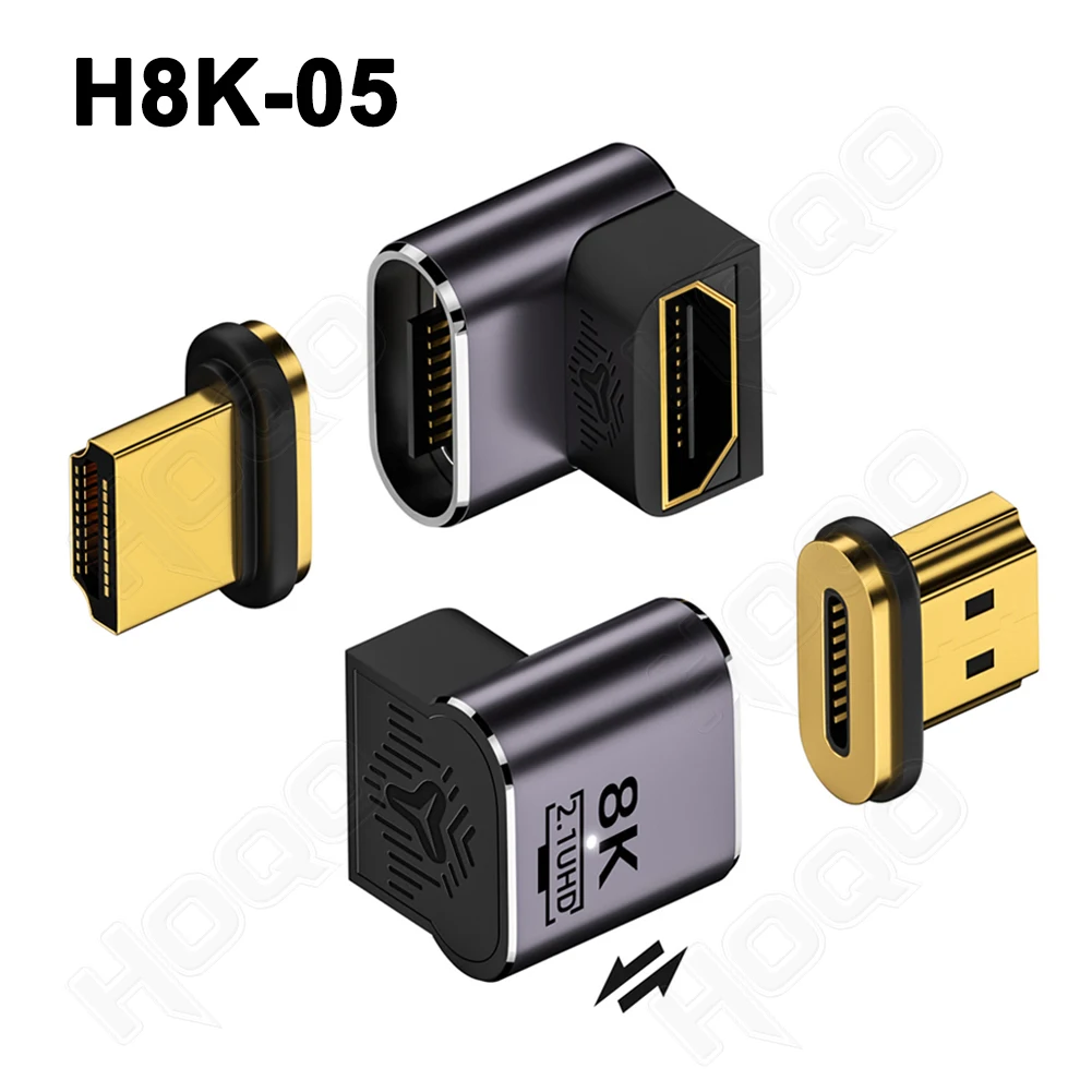 8K HDMI Male to Female Magnetic Adapter for TV Box PS5 USB HUB High Speed 8K/60Hz 48Gbps eARC Connector