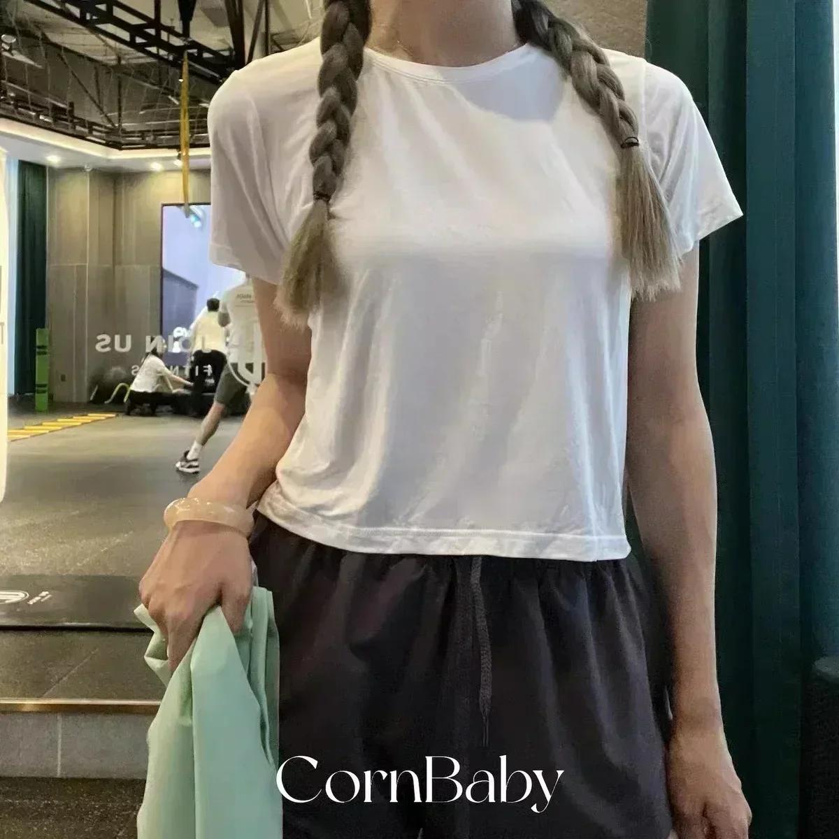 

Lemon Women Action Always Short Sleeve Top Summer Loose High Elastic Breathable Sports Yoga Dance Gym Sports Leisure T-Shirt