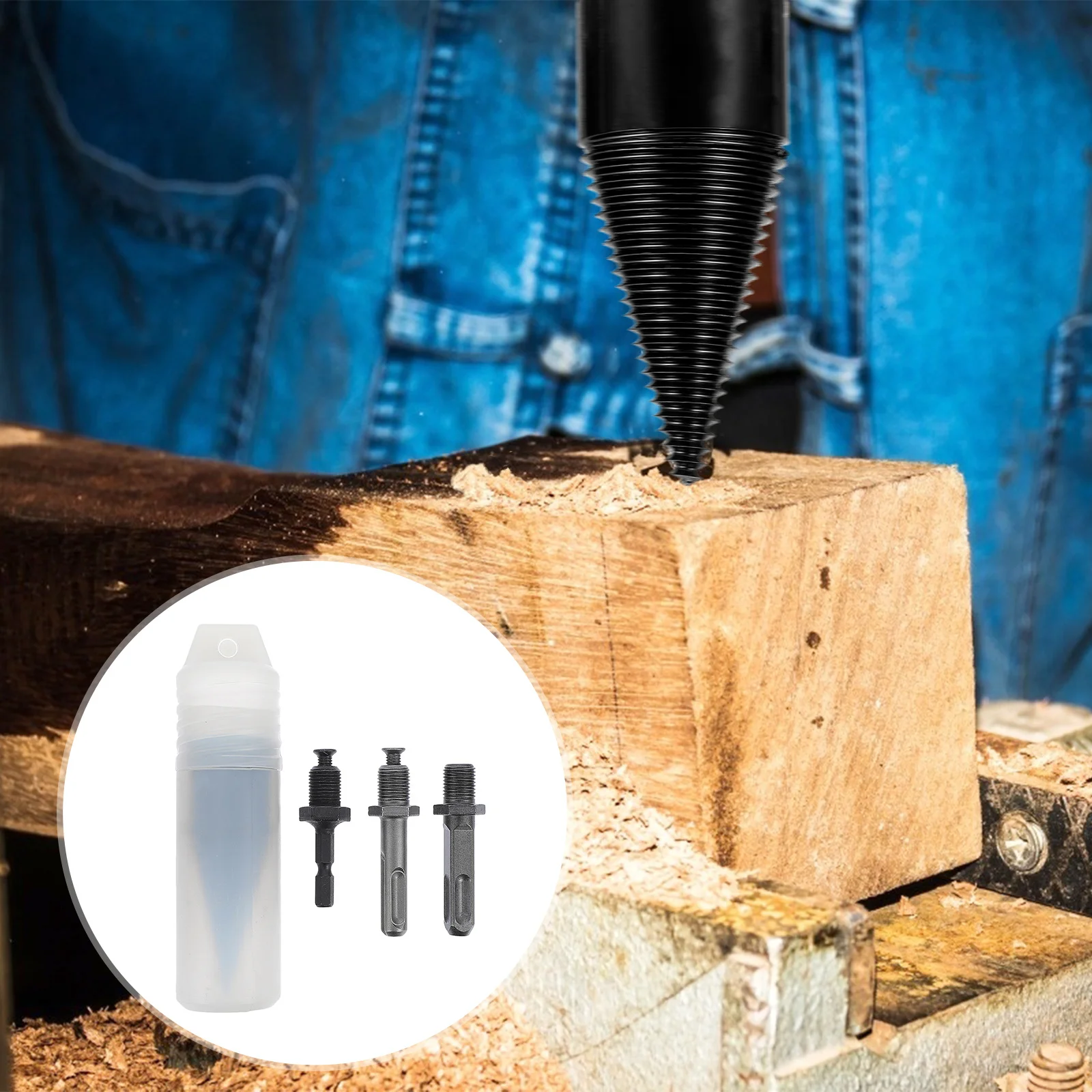 4개 고경도 정밀 목재 분할기 드릴 비트 키트 일체형 견고하고 편안한 장시간 시간 절약