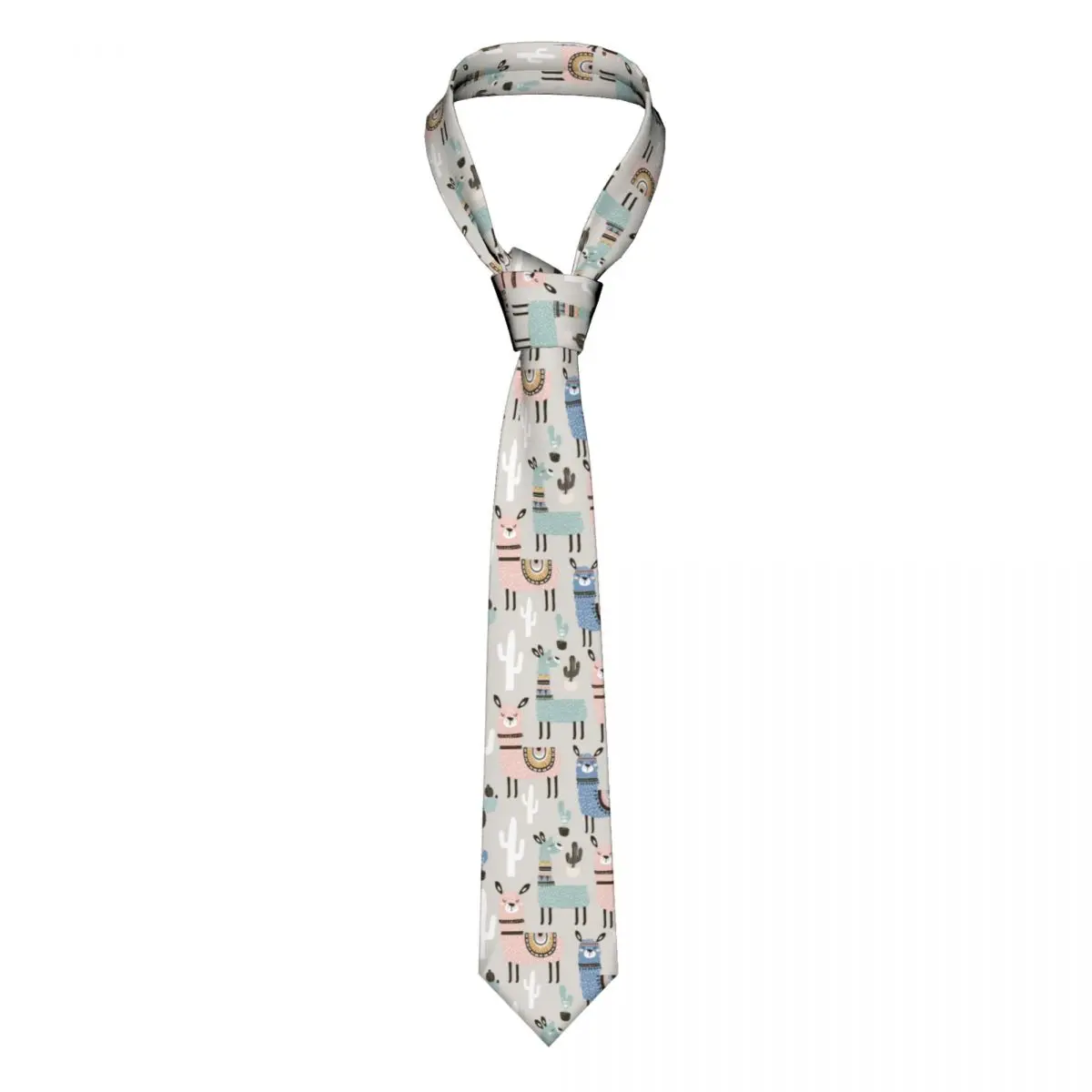 Cravatte Cactus Alpaca Poliestere unisex 8 cm Cravatta carina per uomo Camicia larga attillata Accessori Gravatas Office