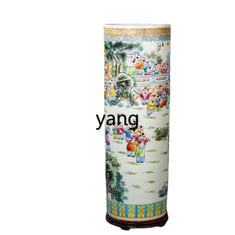 

Yhl Snuff Bottles with Pictures inside Floor Vase Jingdezhen Ceramic Hallway Living Room Chinese Style Decoration