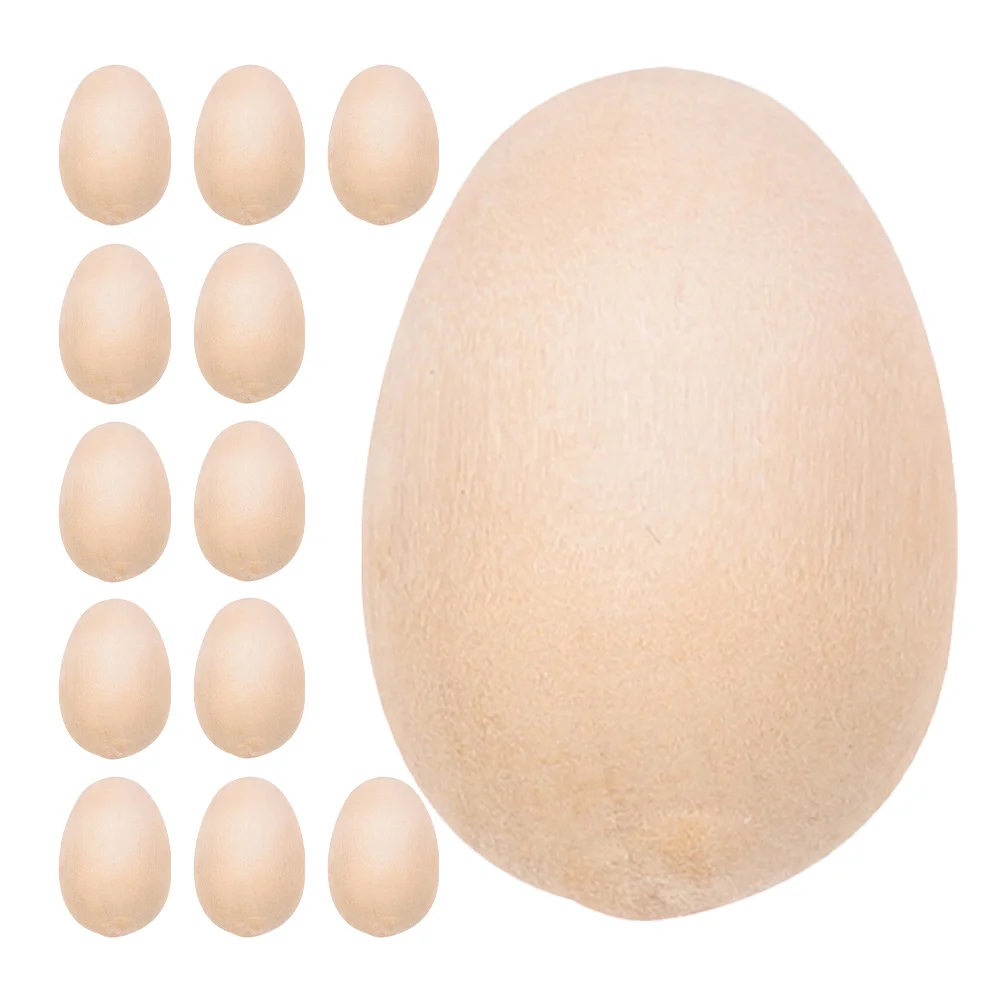 

200 Pcs Egg Imitation Eggs Simulation for Desktop Decorations Wooden Decors Child