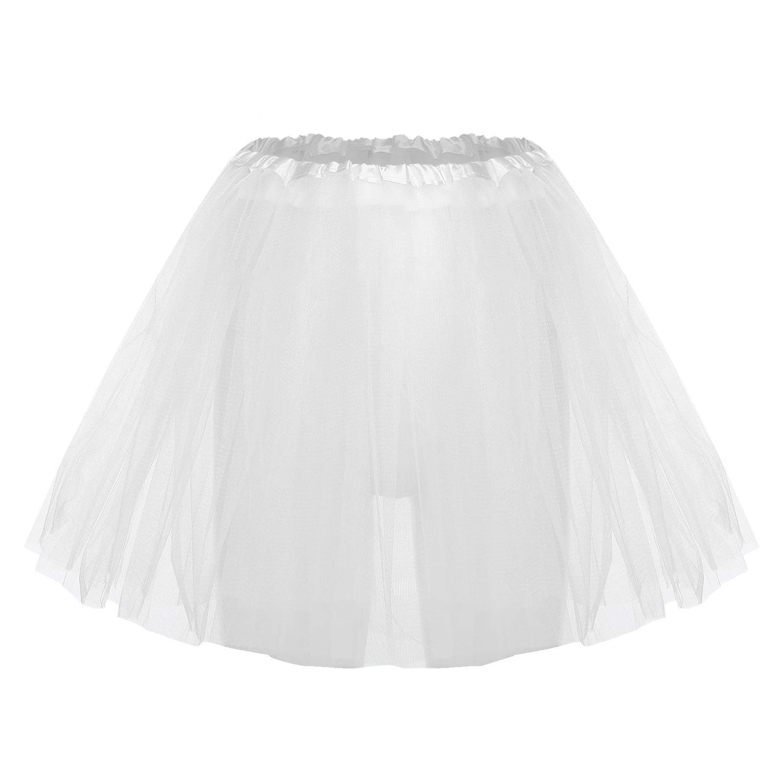 

Women Sheer Tulle Tutu Dance Skirts Elastic Waist Pleated Hem Mesh Puff Skirt Underskirt Skirt for Dancing Stage Performance