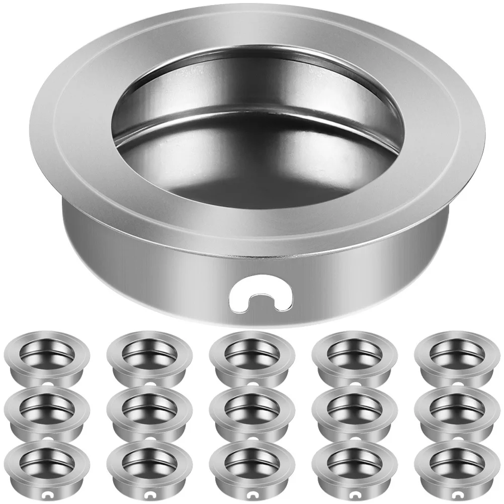 

16pcs Round Concealed Pull Handle 30Mm Stainless Steel Cabinet Drawer Knob For Kitchen Bathroom Wardrobe Furniture Hardware