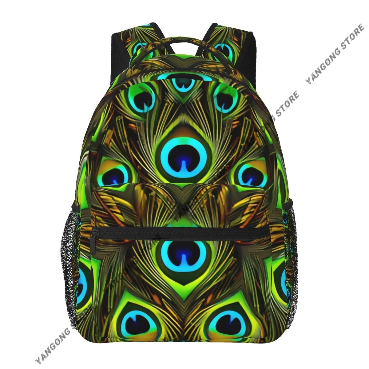 

Teenager Bookbag Backpack Travel Bag Peacock Feather Pattern Backpack For Laptop School Bags