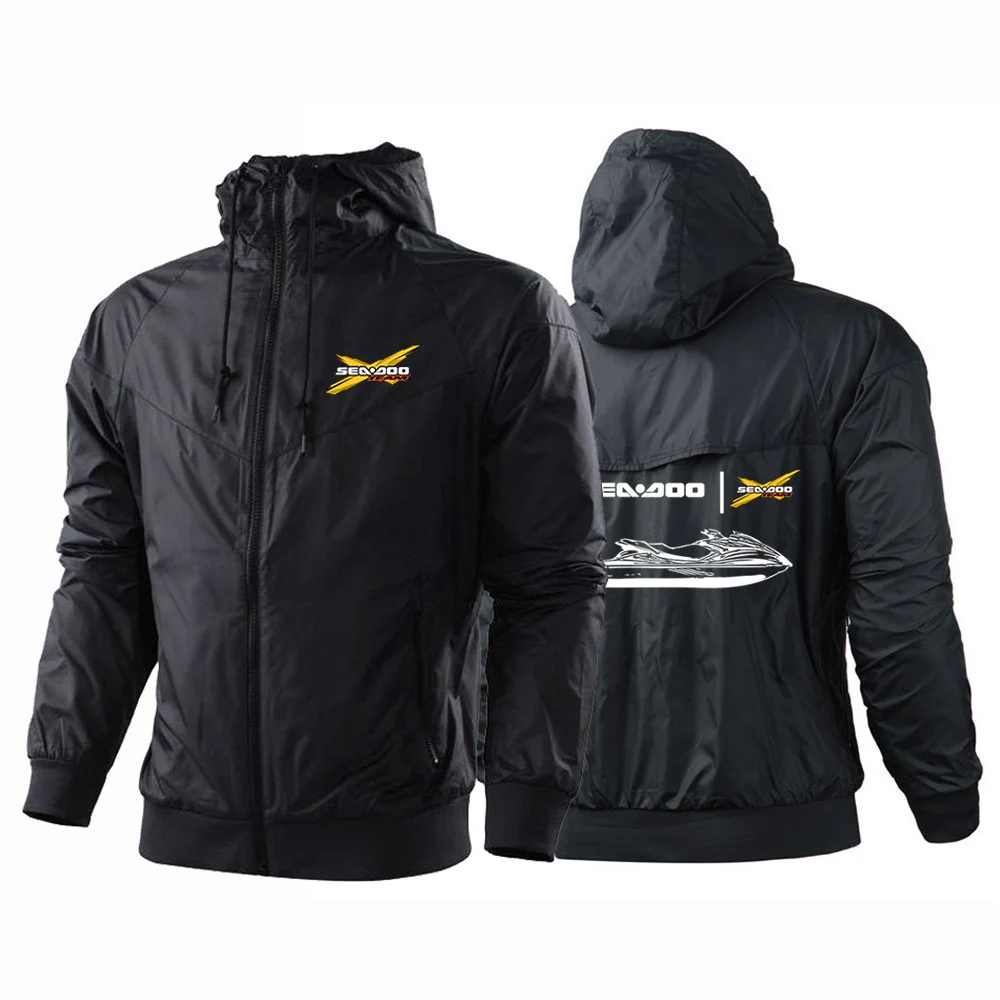 Sea Doo Seadoo Moto Harajuku Colorful Bomber 2023 Solid Color Korean Fashions New Streetwear Button Windbreaker Jacket