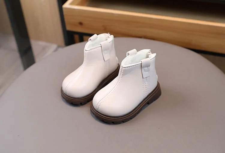 2026 Kinder Kurzstiefel Modische Jungen Schuhe Herbst Winter Leder Kinderstiefel Rutschfeste Kleinkind Mädchen Stiefel Kleinkind Schneeschuhe – Detail 7