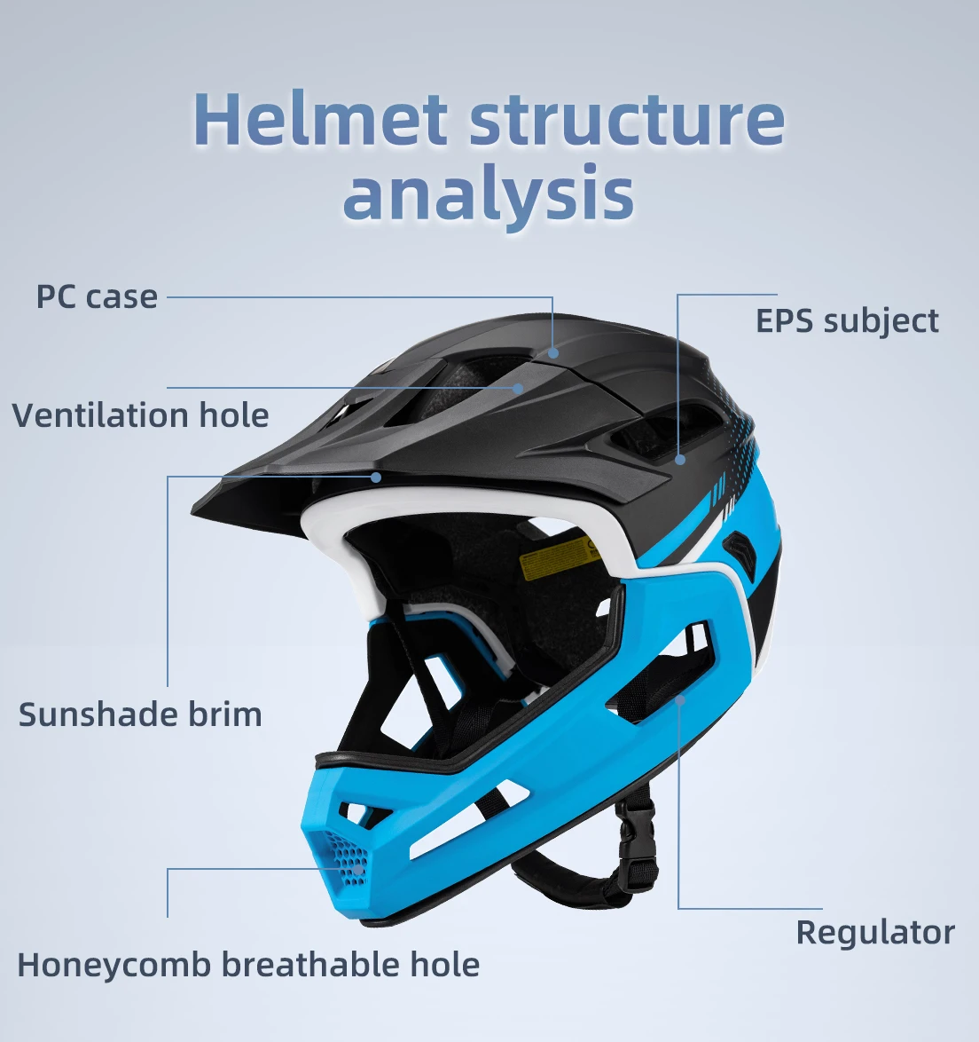 Eastinear Cross-Country Fahrradhelm mit Abnehmbarem Design, Leichter Atmungsaktiver Mountainbike-Helm für Geländefahrten – Detail 3
