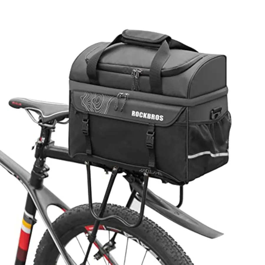 

Bike Trunk Cooler Bag Bicycle Rack Rear Seat Carrier Bag Insulated Bike Panniers for Bicycle Commuter Shoulder Bag 11L Storage