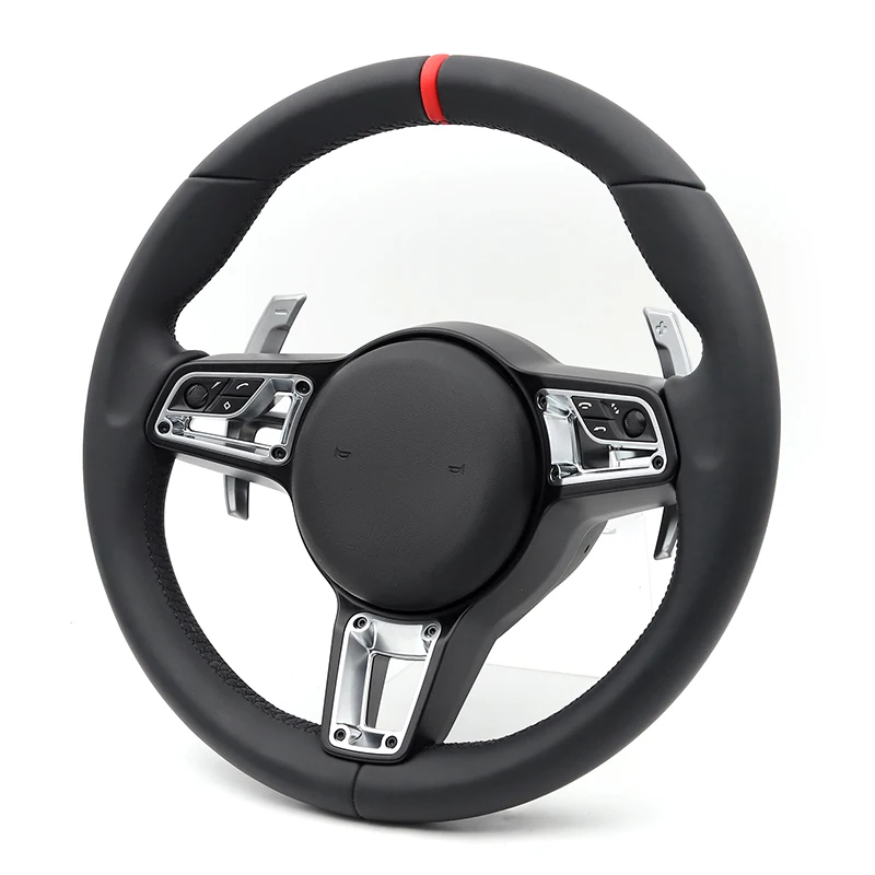 

Car Steering Wheel Red Stiching for Porsche Macan Boxter Karman Panamera Taycan Cayenne Cayman 718 991 992 911 OEM Any Color