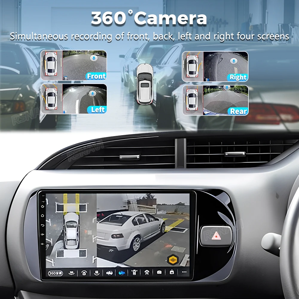 التوصيل والتشغيل أندرويد 15 Carplay لتويوتا فيتز 3 XP130 2014 - 2019 راديو السيارة الوسائط المتعددة مشغل فيديو الملاحة لتحديد المواقع ستيريو