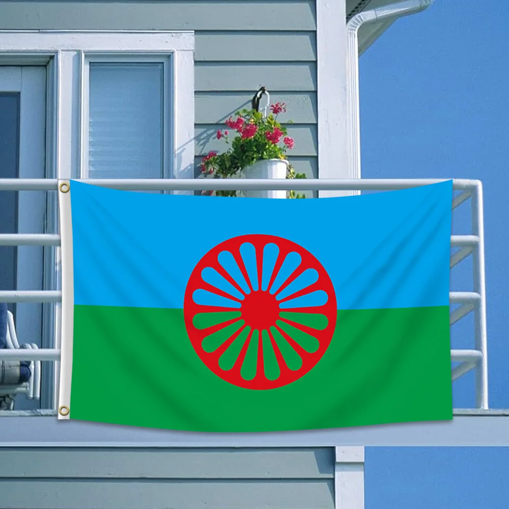 1pc Gypsy Romani Roma Flag, 2x3ft / 3x5ft, Polyester Banner with 2 Grommets, Vivid Colors, Suitable for Indoor & Outdoor Decor