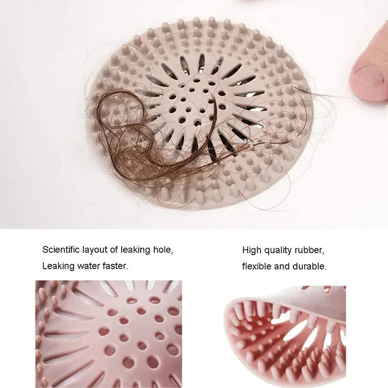 1Pc Sink Strainer  Bathroom Sewer Filter Floor Drain Drain Hair Catcher Bath Shower Stopper Plug Anti Blocking Bathroom Products