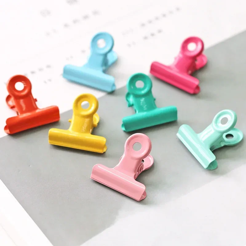 

10 Pcs Colorful Binder Spring Clips Luxurious 3 Mm Metal Clip Paper Student Teacher Stationery School Office Supplies