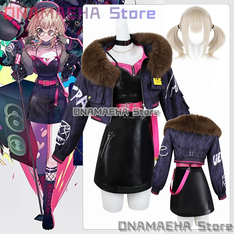 ULTRA C Azusawa Kohane Cosplay Costumes Anime PSCSF Role-play Uniforms Short Locomotive Jacket Wig Set Halloween Party Clothing