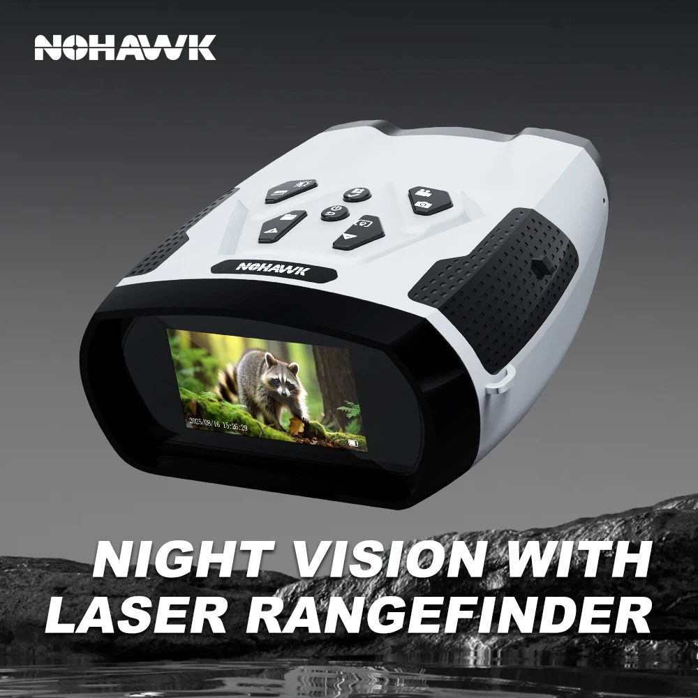 2K Night Vision Binoculars with Rangefinder Mode Type-C Charge 32GB TF Card Can Save Photo and Video 3.5'' HD Screen for Camping