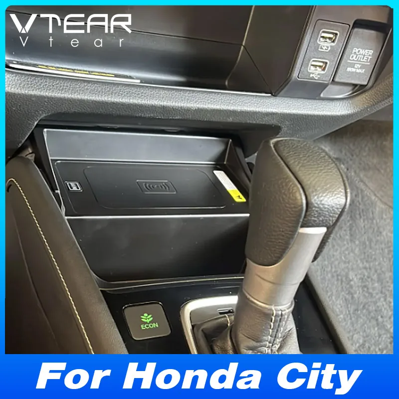 

Для Honda City (2021-2024) Беспроводное автомобильное зарядное устройство - адаптер панели мобильного телефона с быстрой зарядкой | Аксессуар для модификации интерьера