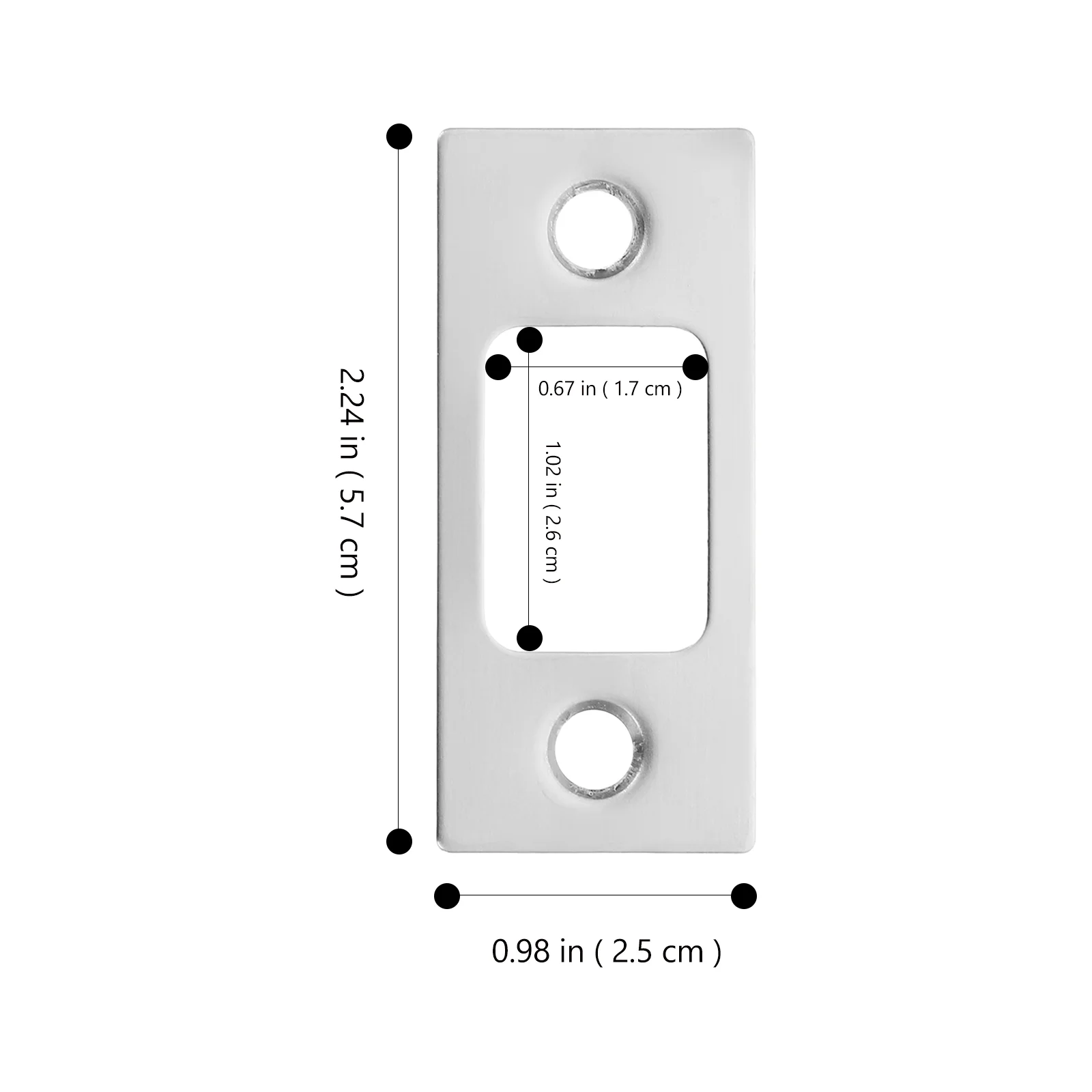 Garage Door Reinforcement Plates Strike Filler Deadbolt Cover Installation Kit Striker Stainless Steel Lock