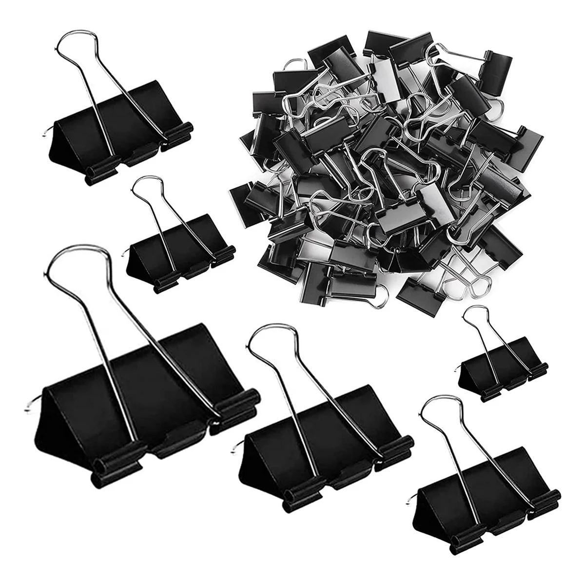 

Binder Clips Paper Clamps 208 Pack Assorted Sizes, Jumbo, Large, Medium, Small, Mini and Micro,6 Sizes