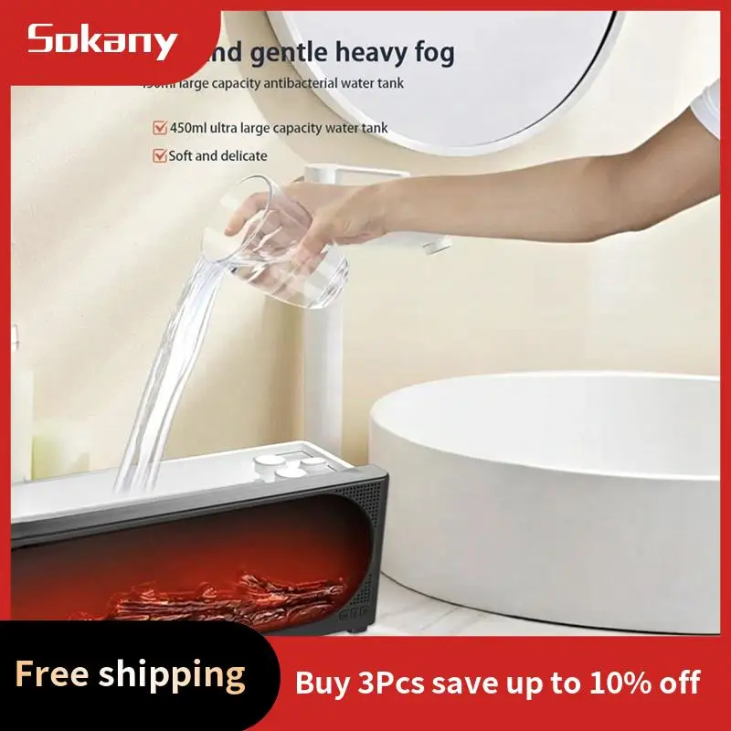 Umidificatore per aromaterapia con fiamma di simulazione umidificatore A59E, diffusore per aromaterapia domestica con diffusore di oli essenziali per luce notturna