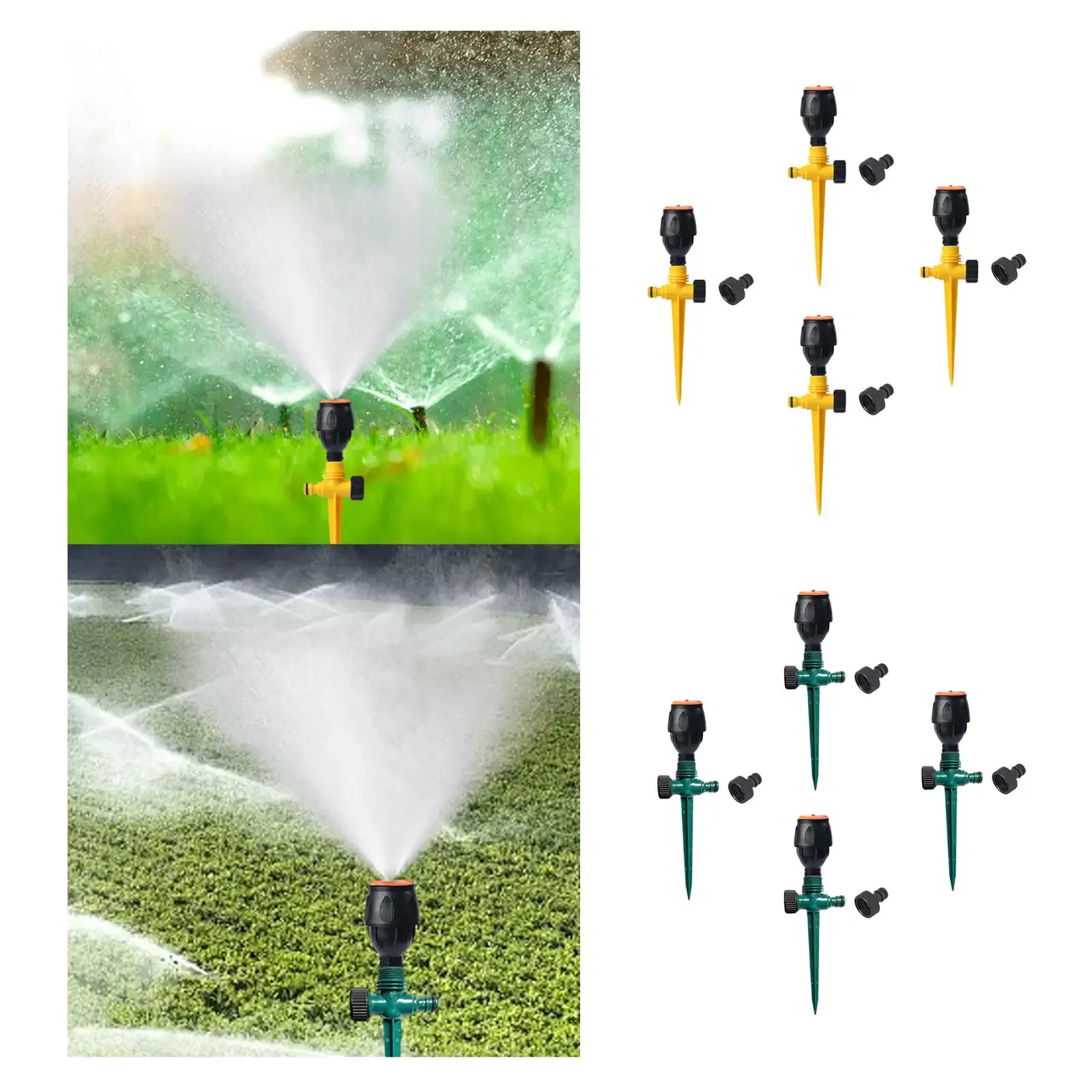 

4Pcs Rotating Sprinklers Versatile for Garden Irrigation Flower Beds Outdoor
