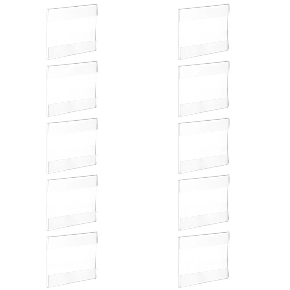 10Pcs Acrylic Price Holders Clip on Sign Holder for Supermarket Shelf Retail Store Display Label Rack Easy Remove Insert