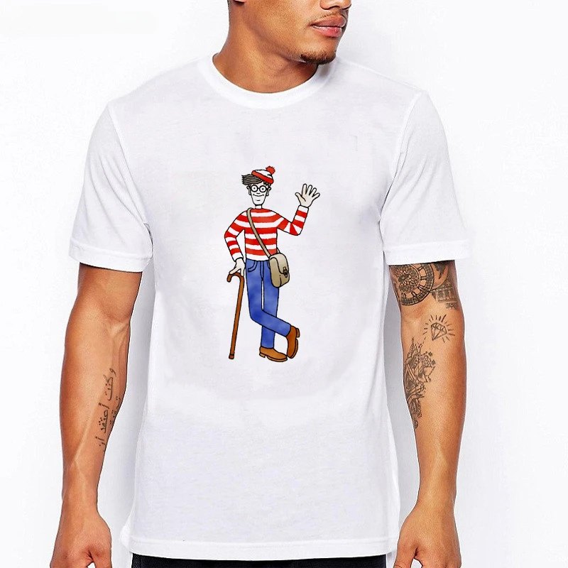 Тяжелая неформальная Мужская смешная комедия с мультяшным принтом на Хэллоуин Харадзюку