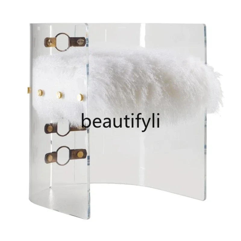 

Acrylic, dining chair, household living room single dining table chair, bedroom leather dressing chair