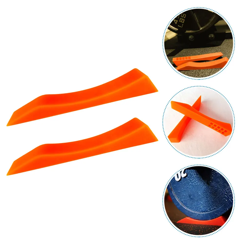 

2pcs Silicone Deadlift Portable Training Weightlifting Jack Anti Slip Fixation For Gym Durable Load Unload Weight