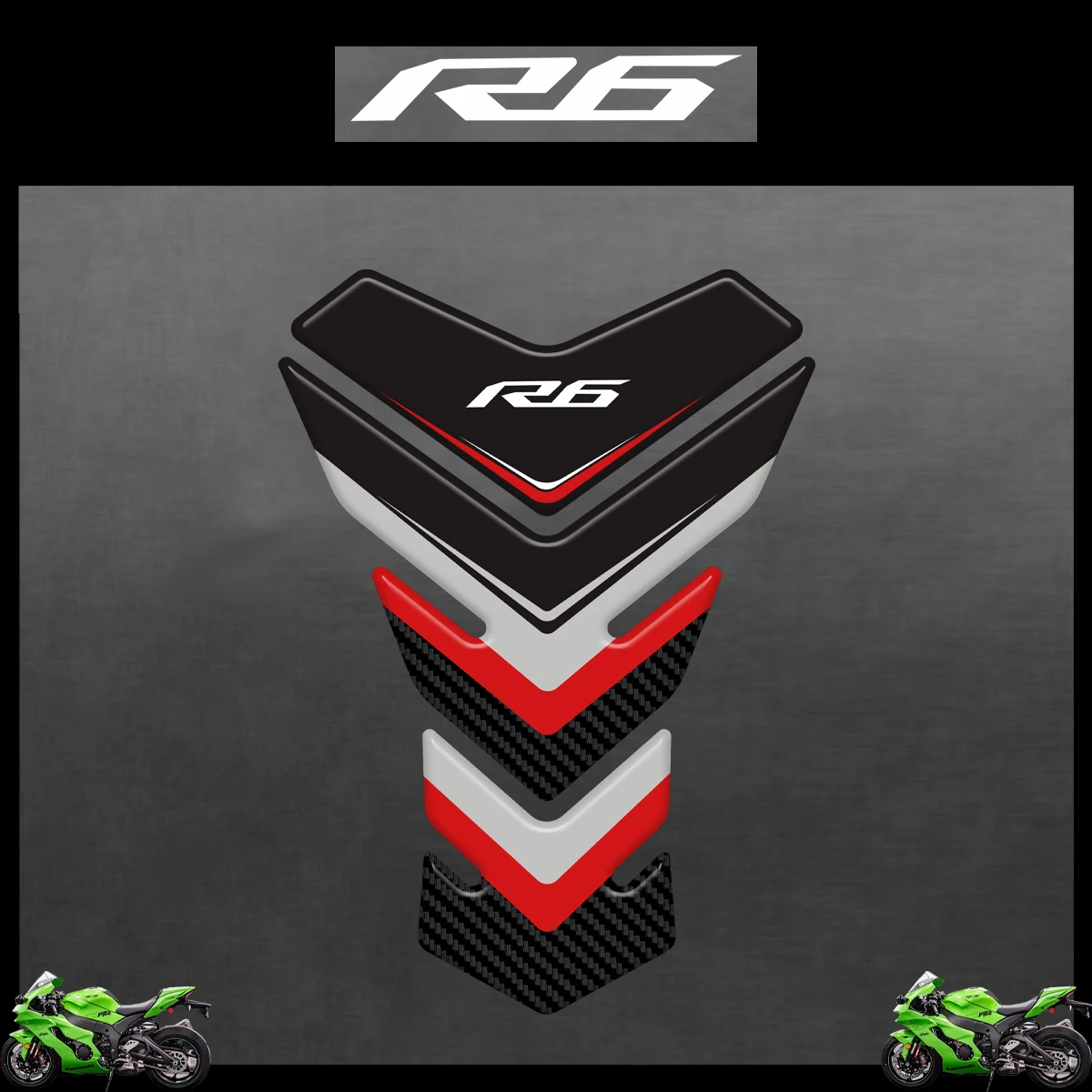 3D Motorcycle Tank Pad Protector Stickers For Yamaha YZF-R6 R6 R 6 R6S
