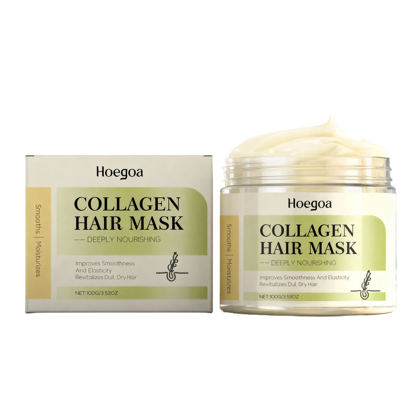 100g condicionador de cabelo de colágeno nutritivo profundo melhorar a quebras frizzy macio suavização reparação profunda máscara de cabelo para cabelos secos e danificados