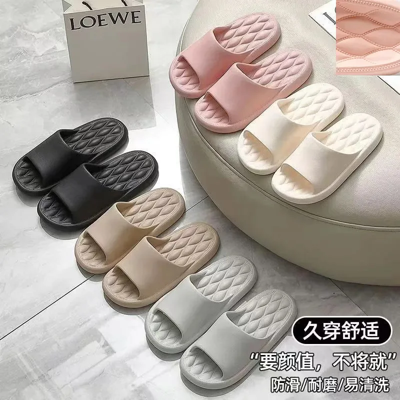 

Women's Slippers Women's Sandals Summer 2025 Feeling Stuttering Couple Coat Thick Bottom Anti-slip Woman Shoes EVA Four Seasons