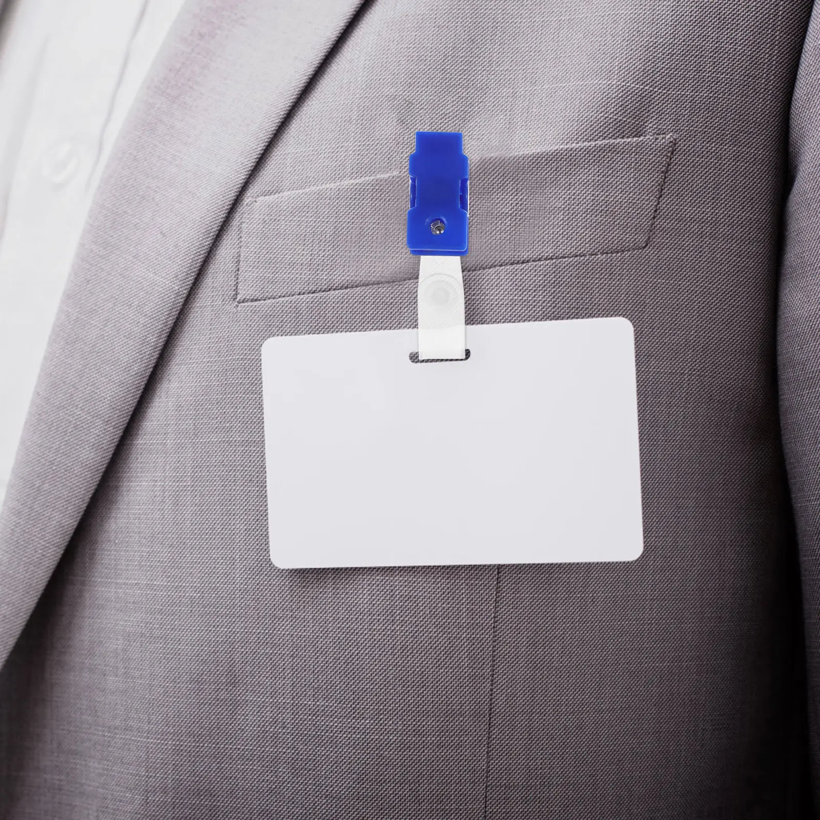 

100pcs Badge Clips Clear Straps Id Cards Small Plastic Name Badge Holders Lightweight Serrated Alligator Clip Nurses