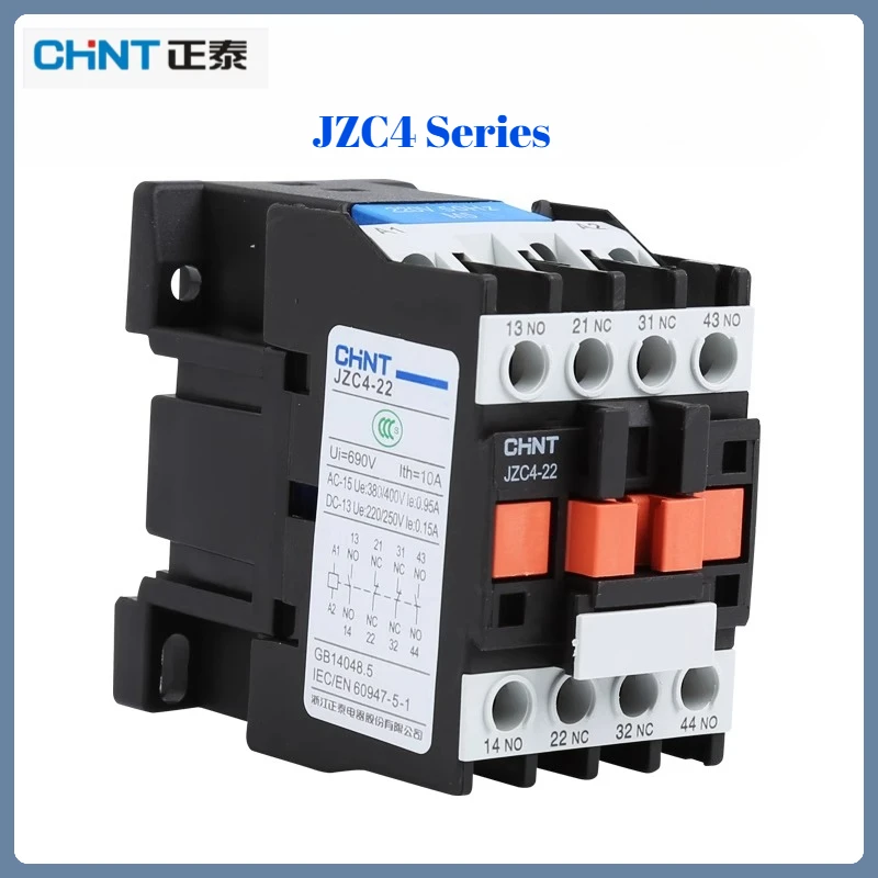 Chint JZC4-04/22/31/13/40 Contact Intermediate Relay  AC24V/36V/110V/220V/380V Silver-Alloy Contacts