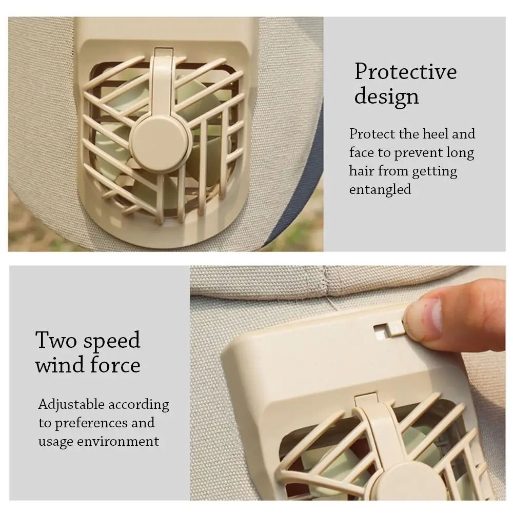 Fan Cooling Baseball Cap Sun Visors Outdoor Sport Cap Summer Breathable Sunscreen Hat For Women Men Camping Hiking Travel