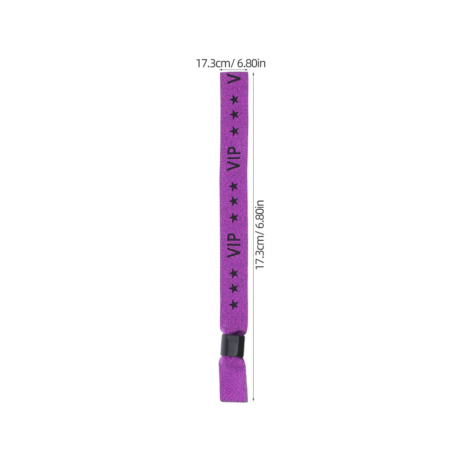 20Pcs Party Vip Wristbands Purple Fabric Event Guest Identification Quick Admission for Weddings Concerts Clubs Festivals