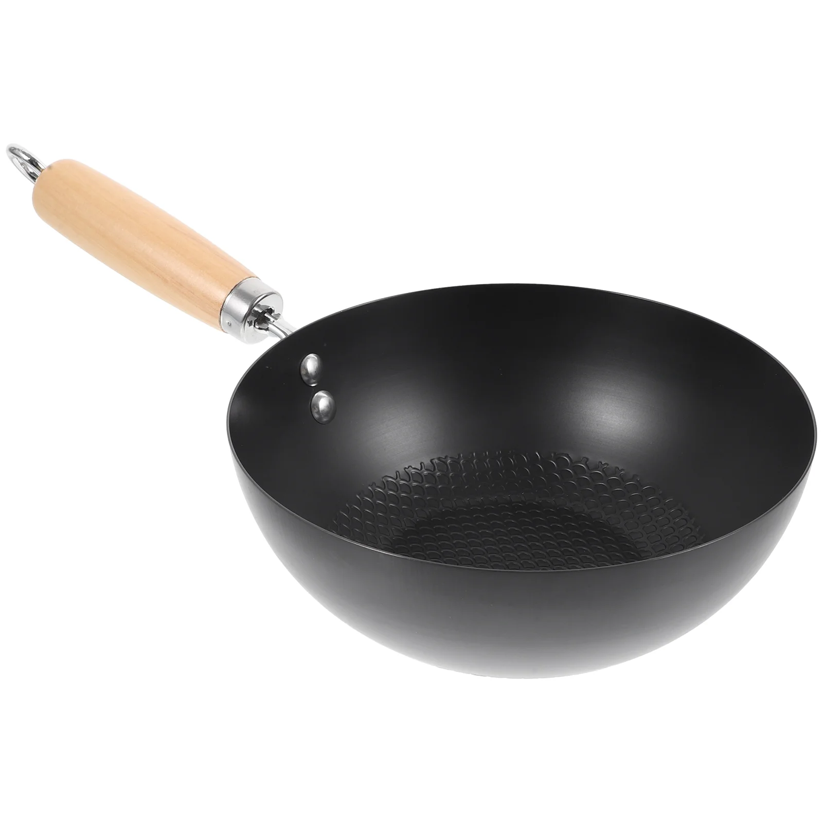 

Deep Frying Pan Flat Bottom Wok for Gas Stove Cooking Pot Home Round Cookware Accessories Household