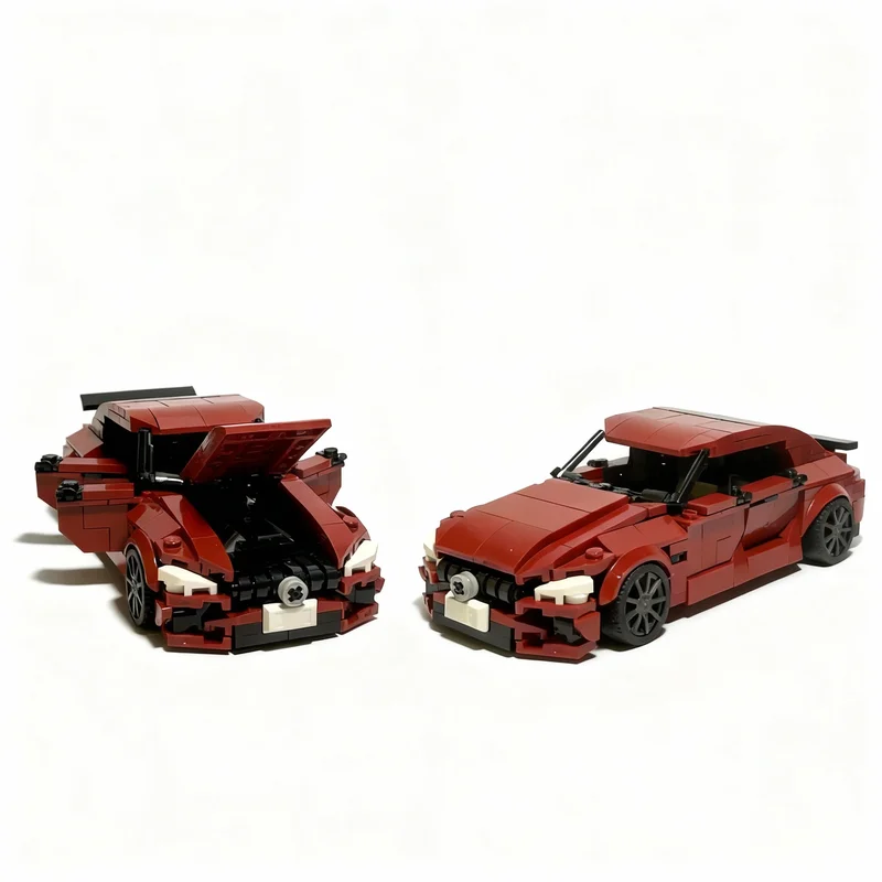

394PCS MOC City Champions Super Car Heavy Truck Amg Gt 63 S E Working V8 Connected Awd Drivetrain Model Technology DIY Gift Home