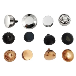 Silver Black Rose Gold Watch Crown Stainless Steel Different Size Fit ETA 6497 6498 Sea Gull ST36 Watches Movement