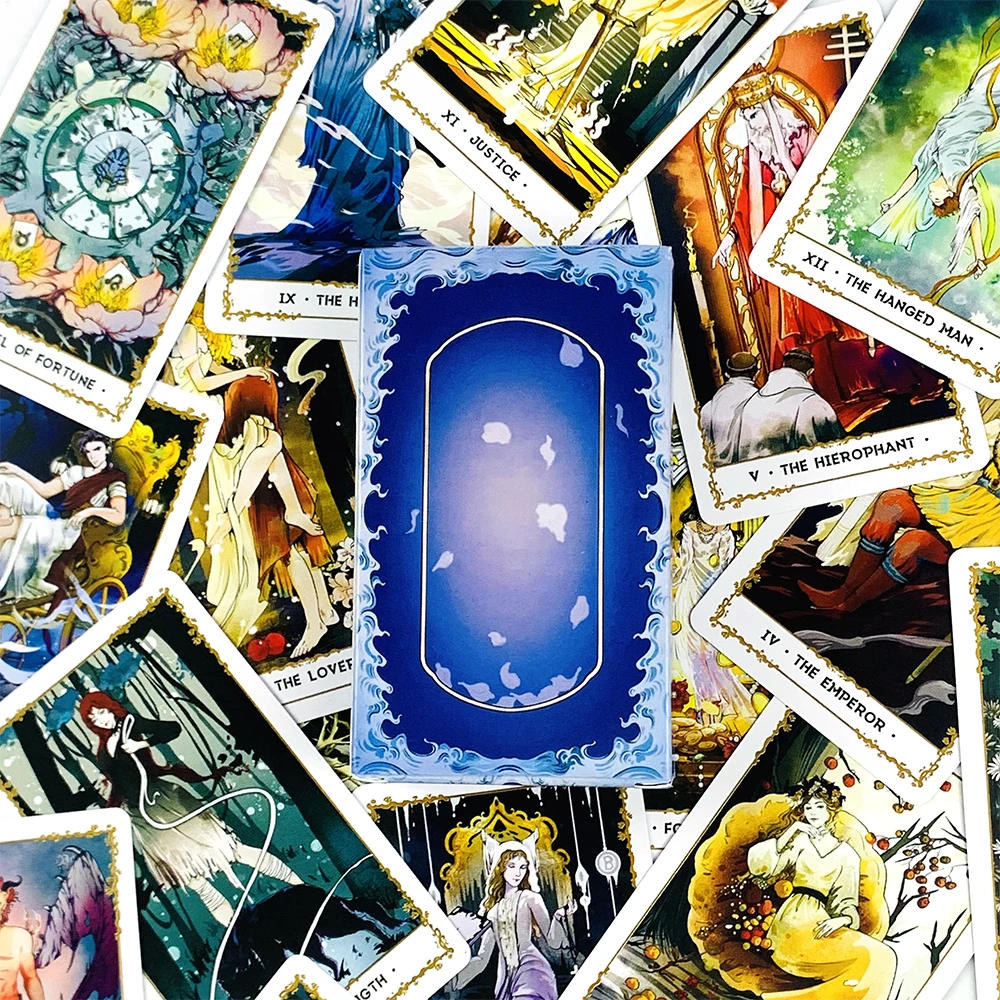 Hot-selling Tarot Kaarten Engelse Versie Mysterieuze Waarzeggerij Kaartspel, vakantie Party Kaarten Spelletjes Voor Familie en Vrienden