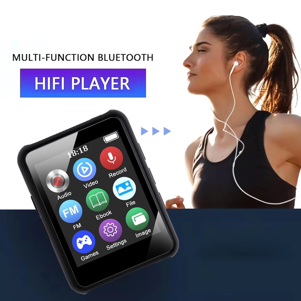 MP3 Mini Music Player Bluetooth HIFI Speaker Playback Student Sports E-book FM Radio Fashion Walkman Game Video Voice Recorder