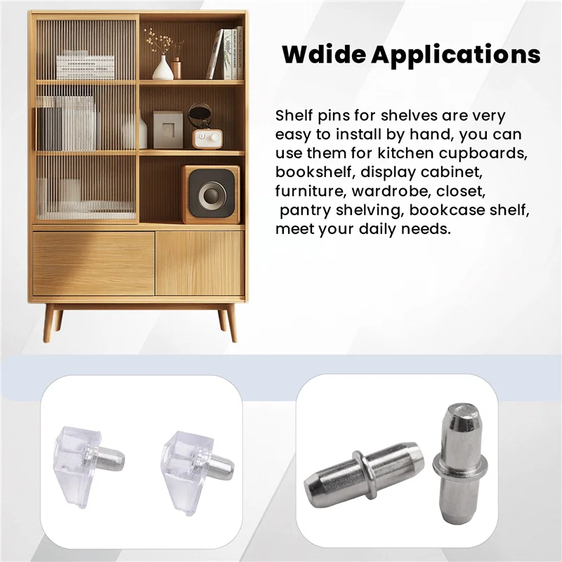 

72 шт. комплект опорных колец для полок, 6 стилей штифтов для полок, никелированные колышки для полок шкафа для полок, колышки для книжных шкафов-BAAX
